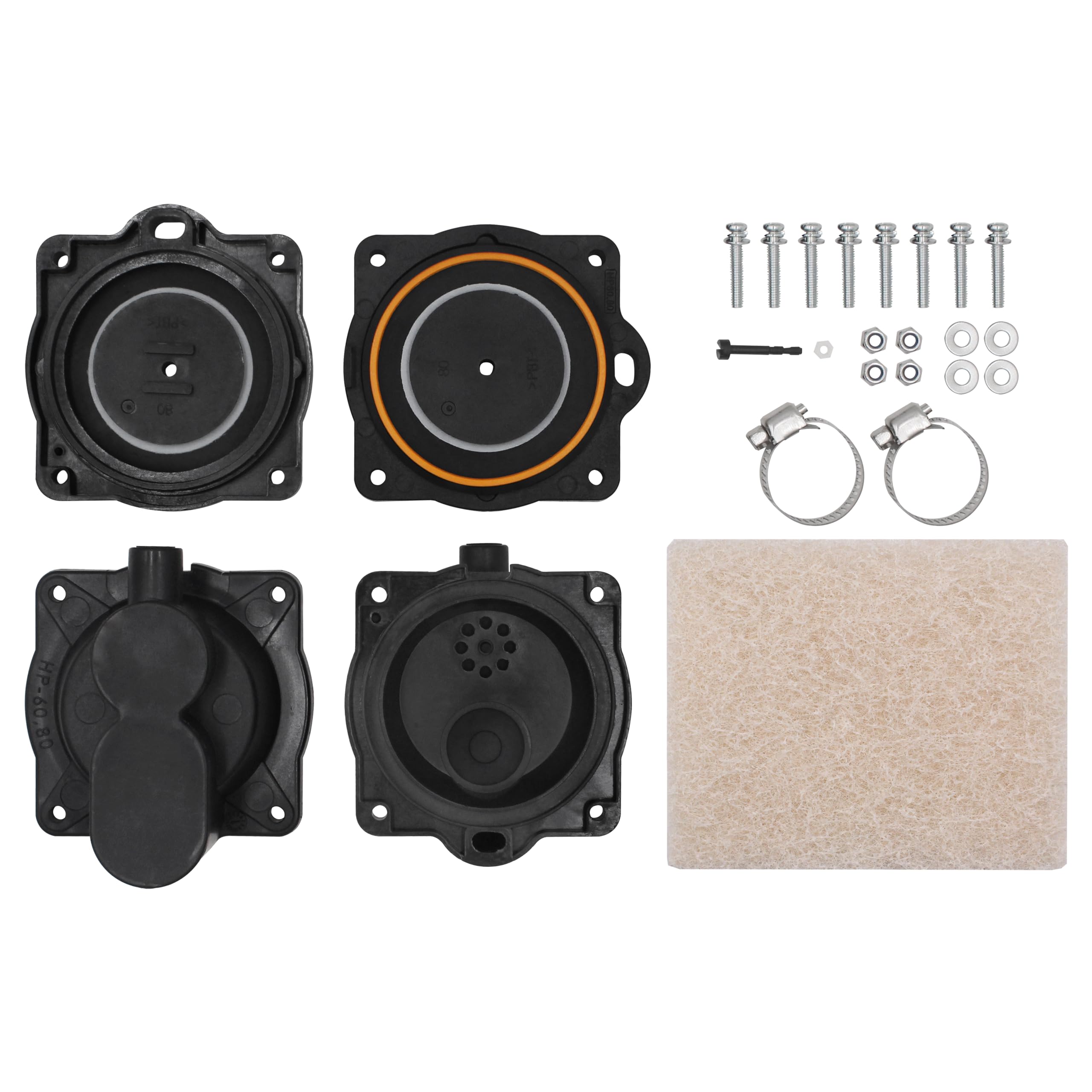 Wehope Hp 80 Hp 60 Air Pump Rebuild Complete Kit Replacement For Hiblow Hp 80/Hp 60,Including The Filter And Safety Screw.